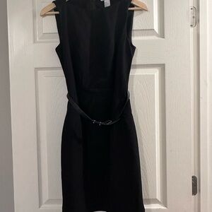 H&M Black Mini Dress with Belt